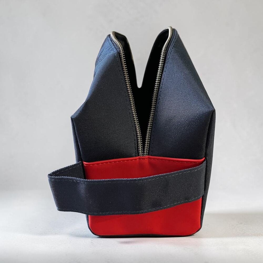 Jimmy Choo New Men's Travel Size Bag Elegant Toiletries Red Blue Zippered
